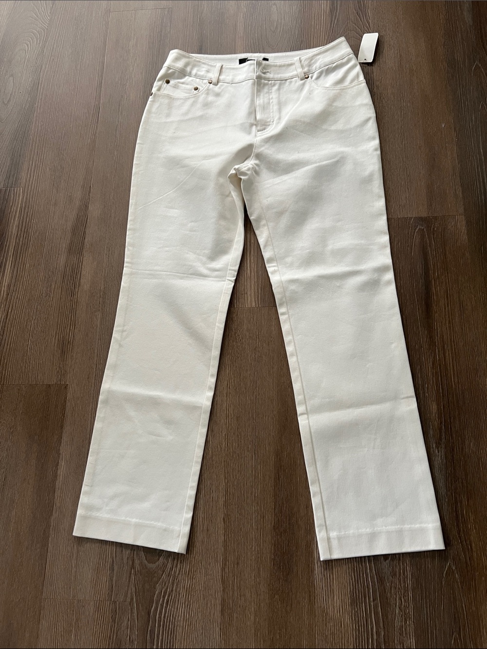 Straight Leg Women’s Jeans — Clean White Finish